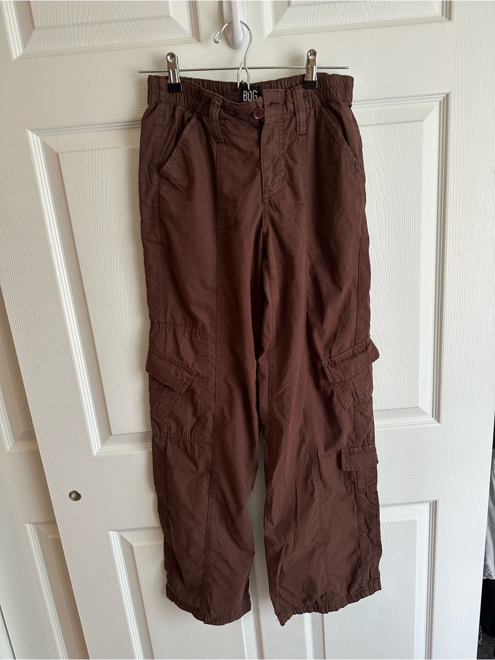 Urban Outfitters Brown Cargo Pants with Elastic Waist